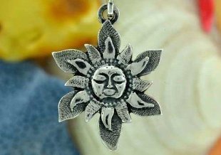 The symbol of the sun is a small amulet fortunately