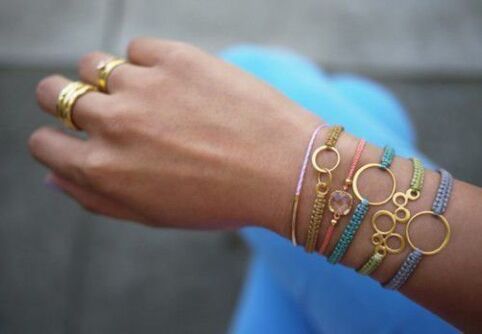 bracelet on the arm like a talisman of good luck