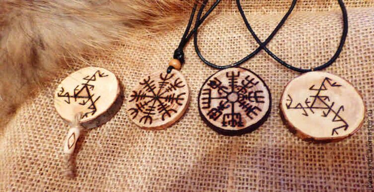 pendant with runes as talismans of success